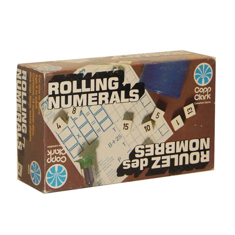Rolling Numerals Board Game Box