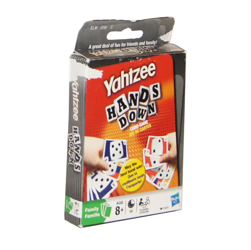 Yahtzee Hands Down Card Game Box